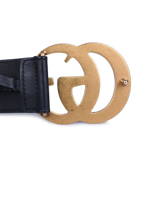 gucci leather belt double g buckle 75